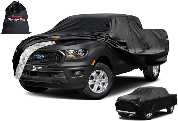 Kayme Truck Cover Custom Fit Ford Ranger Super Cab/Crew Cab Short Bed. Full by kayme