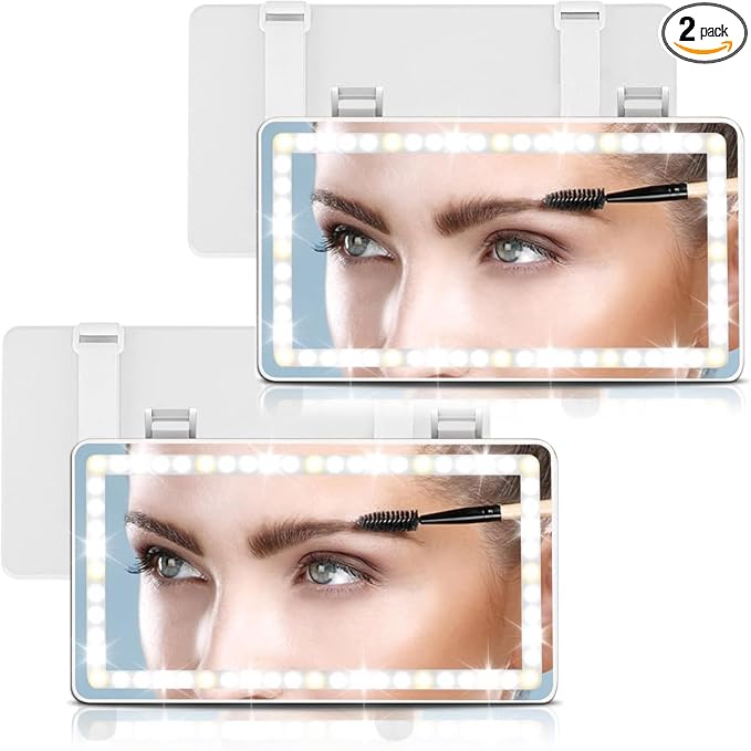 2 Pcs Car Sun Visor Vanity Mirror, Upgraded Car's Mirrors by AZQOP