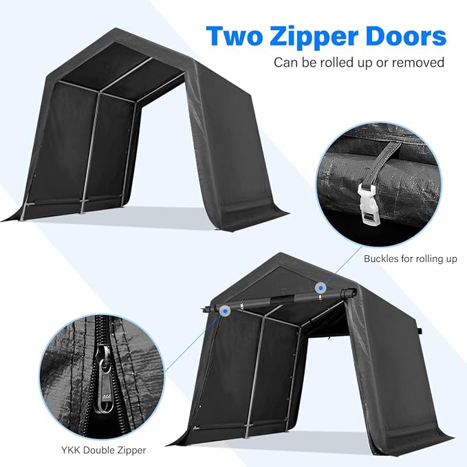 ADVANCE OUTDOOR 8x8 ft Storage Tent - Image 3