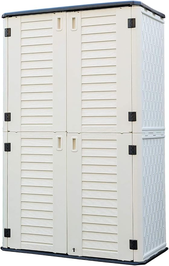 HOMSPARK Storage Shed Weather Resistance, Outdoor Storage Cabinet by HOMSPARK