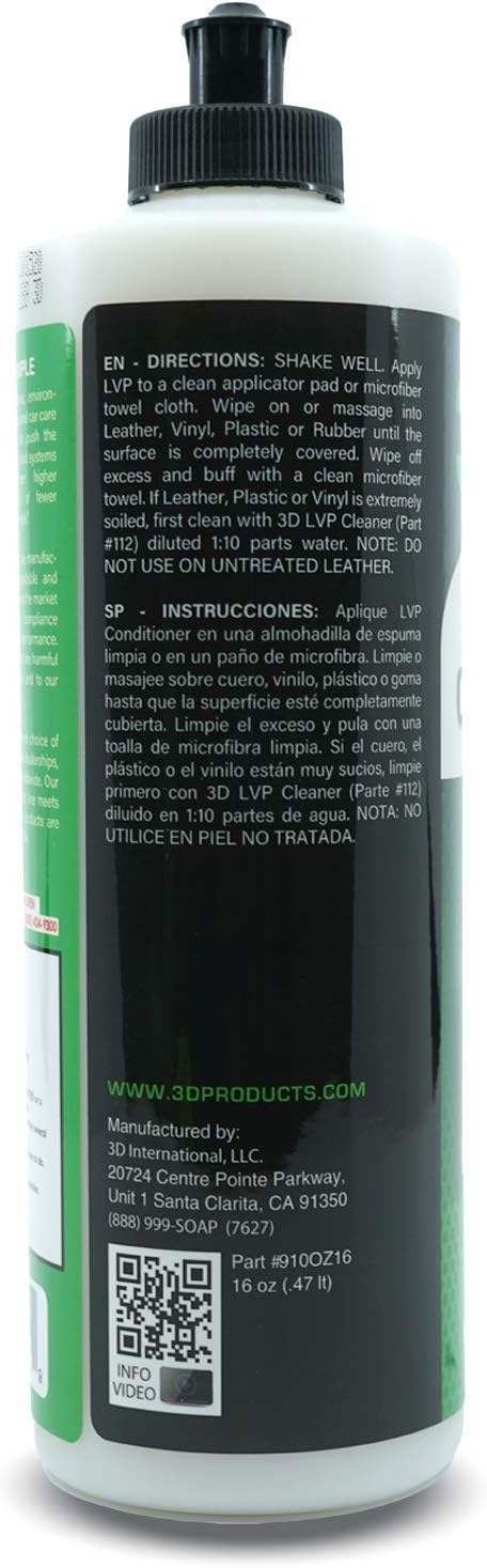 3D Leather, Vinyl & Plastic Conditioner | Restores, Conditions & Protects Car - Image 2