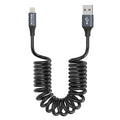 AGVEE 2 Pack 5ft Coiled Short USB to Lightning Charging Cable 3A Fast Charger by AGVEE