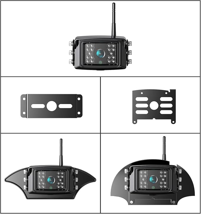 Fookoo HD 1080P 10" Wireless Backup Camera System, 10-inch Quad Split Screen - Image 9