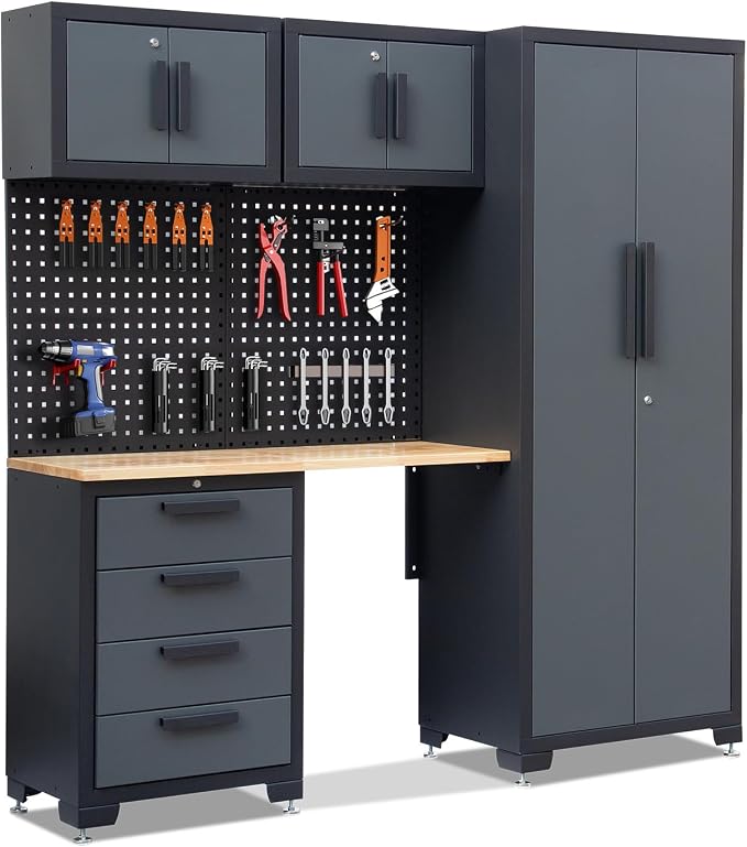 7-Pcs Garage Storage Cabinet System - Image 8