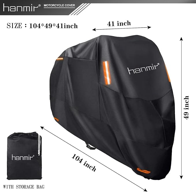 Motorcycle Cover, Motorbike Cover All Season Universal Weather Waterproof - Image 6