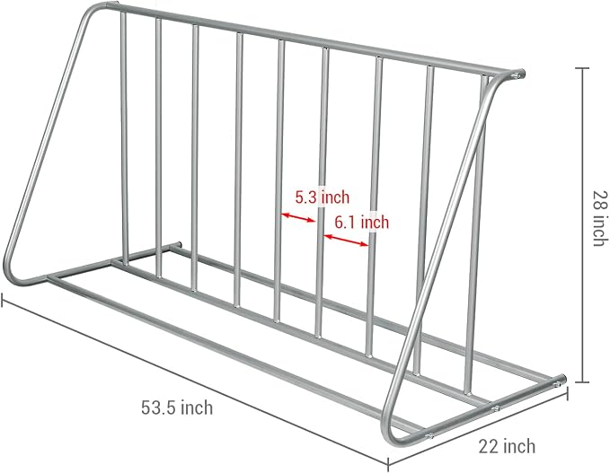 MyGift Large Metal Double-Sided Grid Bike Rack Stand, Freestanding Bicycle - Image 5