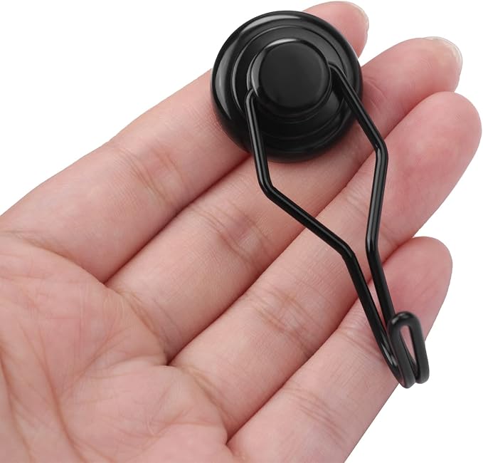 MIKEDE Black Magnetic Hooks Heavy Duty, 60 lb+ Strong Swivel Swing Neodymium - Image 2