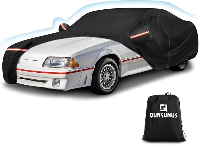 QUNSUNUS Waterproof Car Cover for Ford Mustang 1979-1993, Outdoor Car Covers by QQUNSUNUS