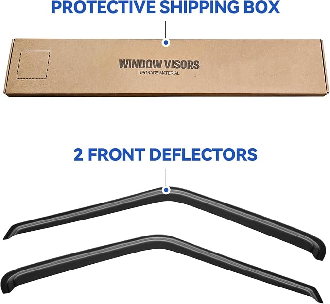 Window Visors Rain Guards for 1994-2004 Chevrolet S10/GMC Sonoma, Out-Channel - Image 5