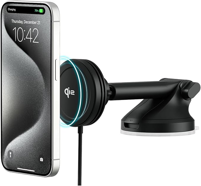 iOttie Velox Qi2 Mini 15W Wireless Charger Car Mount by iOttie