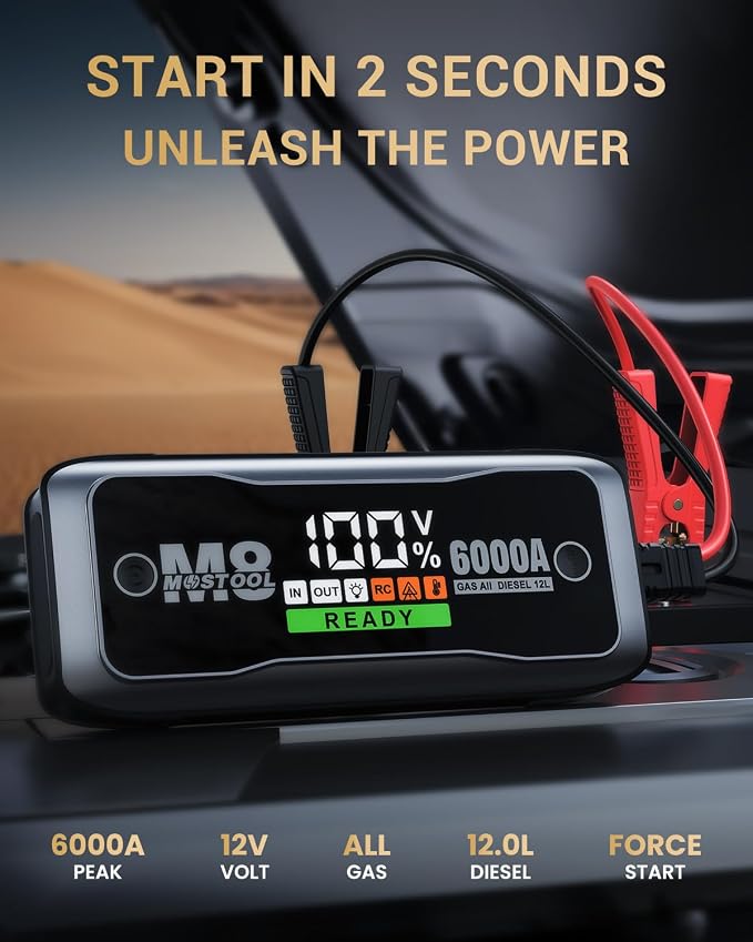 MOSTOOL M8 6000A Flagship Car Jump Starter, 12V Professional Battery Pack - Image 2