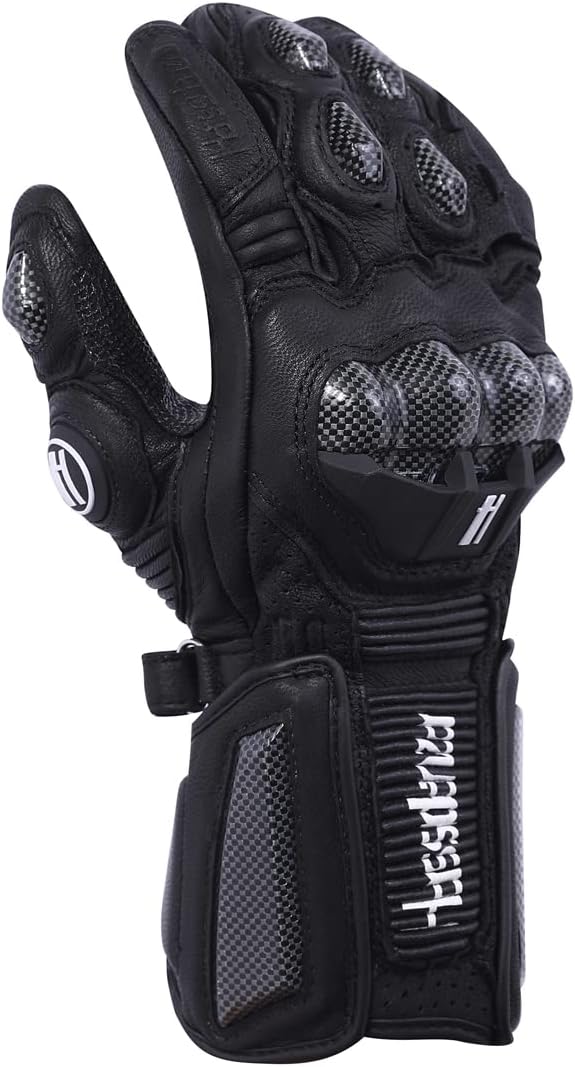 Harssidanzar Leather Motorcycle Gloves - Image 6