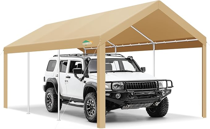 COBIZI Carports 10x20 Heavy Duty Car Tent Garage 2.0, Galvanized Frame Car by COBIZI