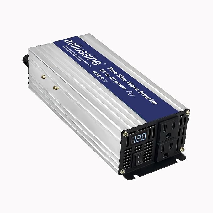 800W Pure Sine Wave Inverter-12V DC to 110V 120V AC Power Converter by aeliussine