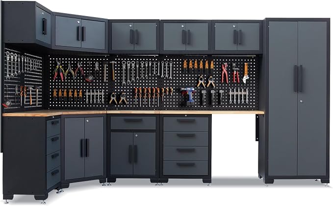 15-Piece Corner Garage Storage Cabinet System by HPDMC