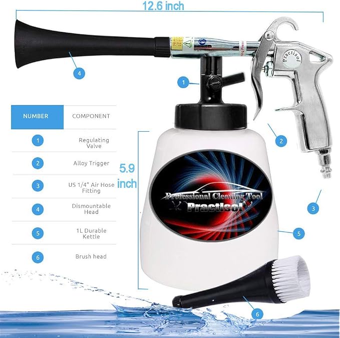 Car Interior Cleaner, Auto Detail Tools Car Detailing Kit High Pressure Car - Image 6
