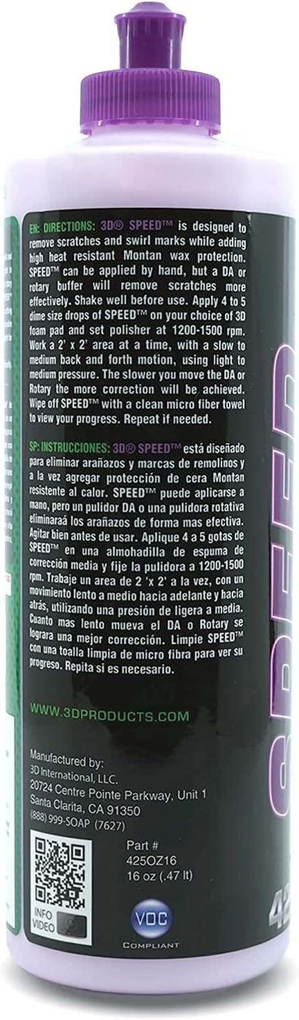 3D Speed All-In-One Polish & Wax – Scratch & Swirl Remover, Easy Application – - Image 6