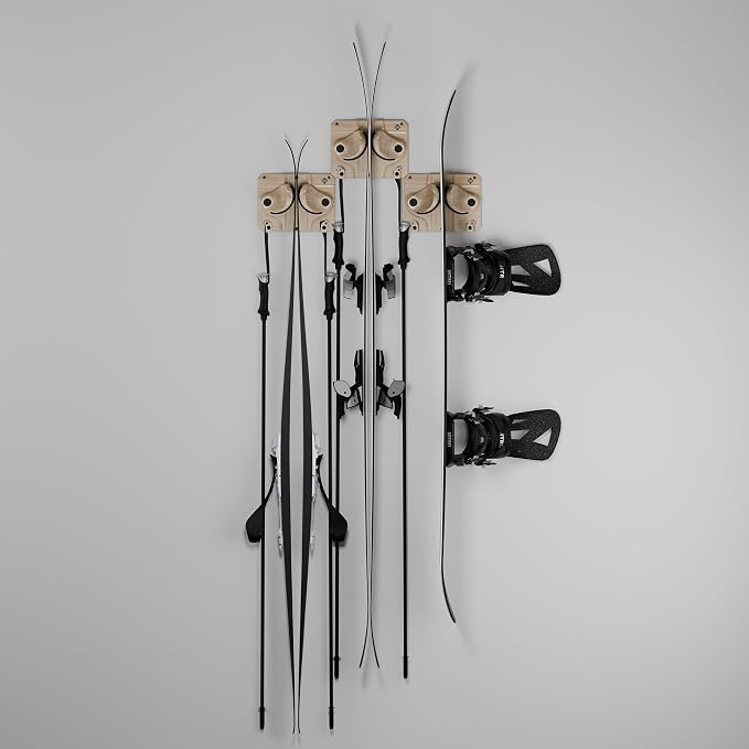 Ultimate Ski & Snowboard Wall Rack | Secure, Non-Slip Storage | Fits Any - Image 2