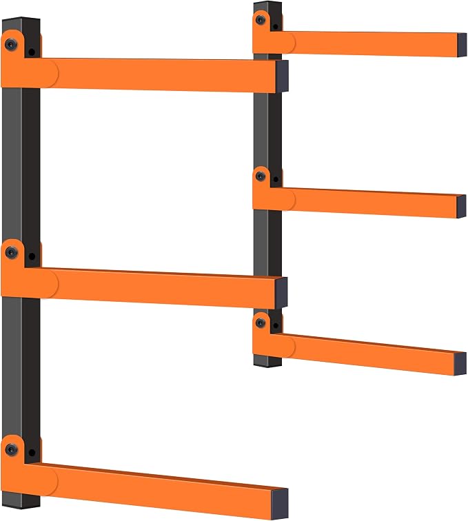 Caliee lumber Storage Rack Wall Mount, 3-Tier Garage Storage Organizer Holds Up by Home