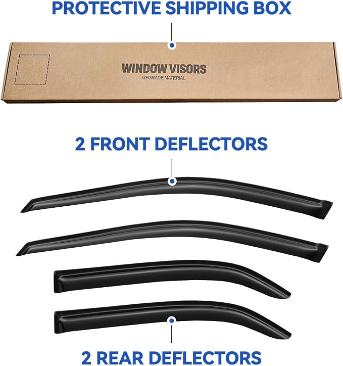 Window Visors Rain Guards for 1998 1999 2000 2001 2002 Honda Accord, - Image 5