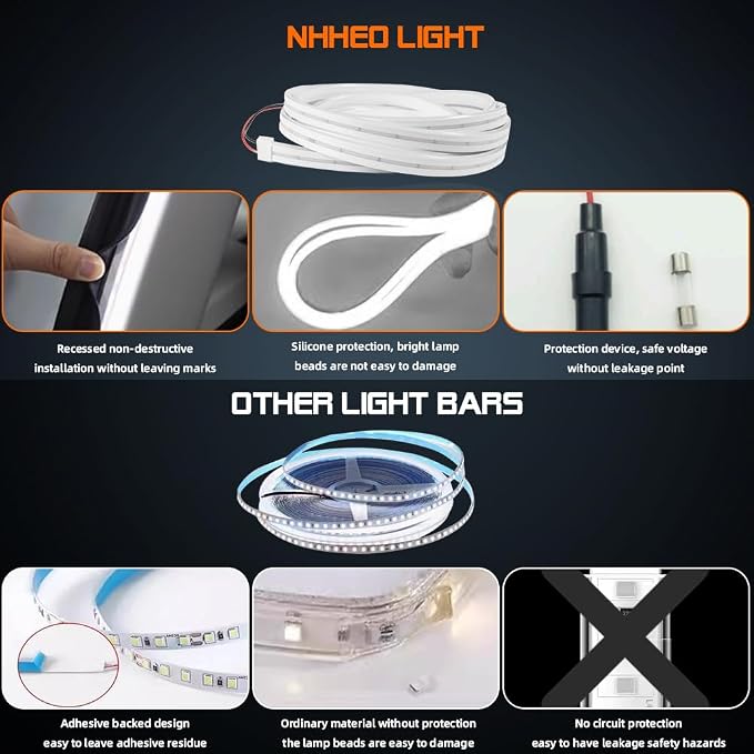 Car LED Strip Light For Trunk, 158Inch IP67 Silicone Waterproof Neon Light - Image 3