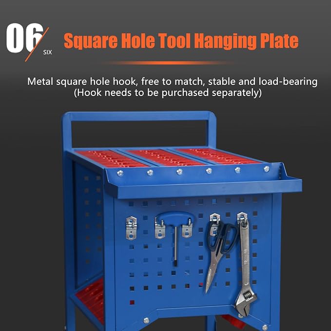 Blue Classic 50 Taper CNC Tool Holder Transfer Cart, 25 Capacity CAT/BT50 - Image 9
