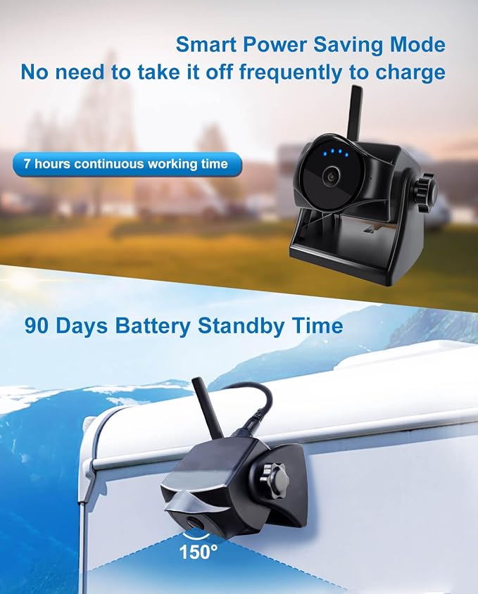 1080P Magnetic Wireless Backup Camera, WiFi Hitch Camera - Image 2