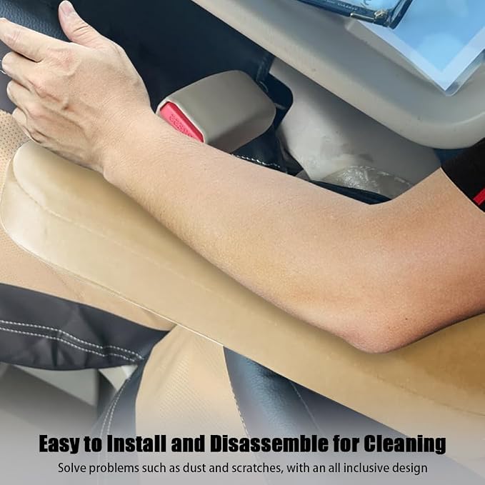 2PC Car Front Seat Armrest Covers, Universal Size Seat Arm Rest Cover, Flat - Image 6