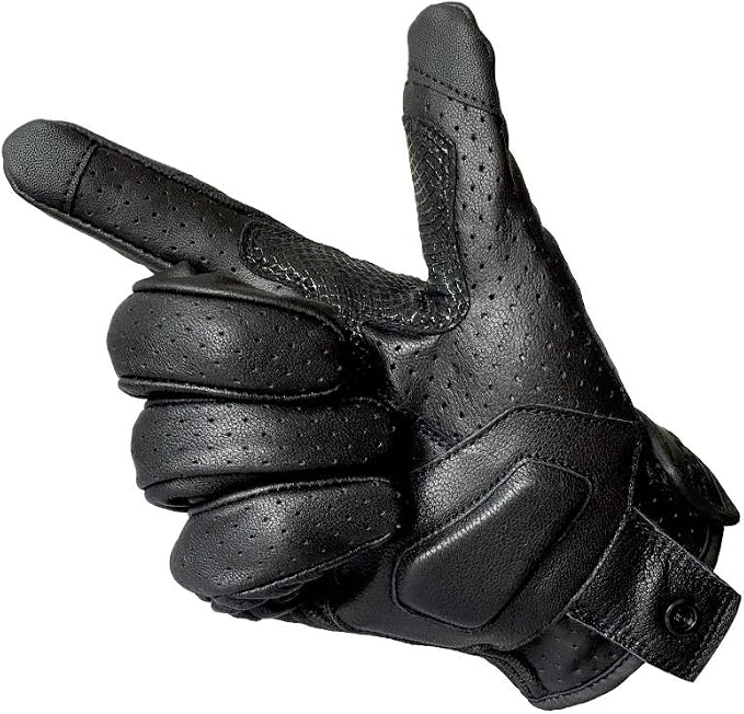 Updated Breathable Leather Motorcycle Gloves - Image 4