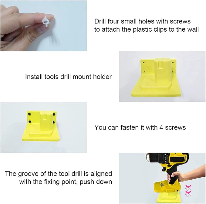 10 Pack Tool Holder Wall Mount Portable Compatible - Image 4
