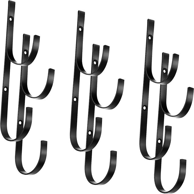 6 Pieces Pool Pole Hook Hanger Swimming Metal Brackets Pool Hook - Image 2