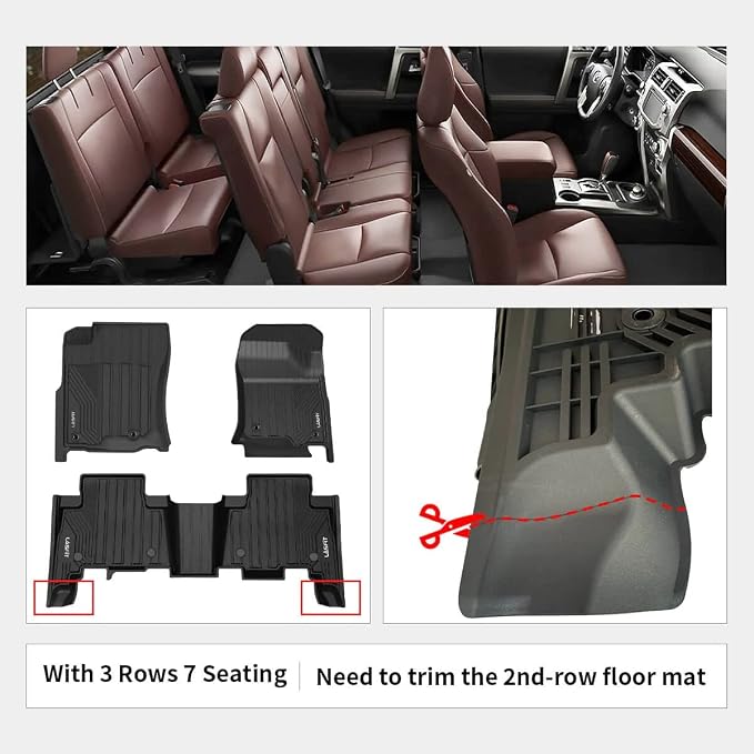 LASFIT Floor Mats for Toyota 4Runner 2013-2024 & for Lexus GX460 2014-2023 - Image 2