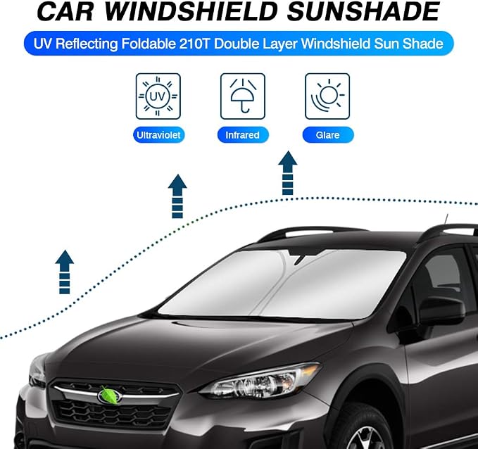 KUST Windshield Sun Shade for 2012-2017 Subaru Crosstrek/XV 2018-2023 Subaru - Image 2
