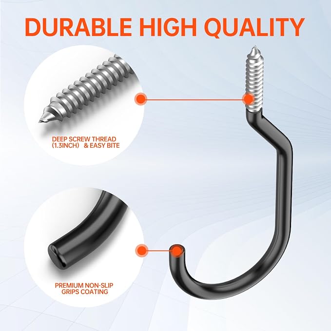 16-Pack Heavy Duty Bike Hook, Loading Capacity 100 LBS, 6 inch, Bike Hooks - Image 3