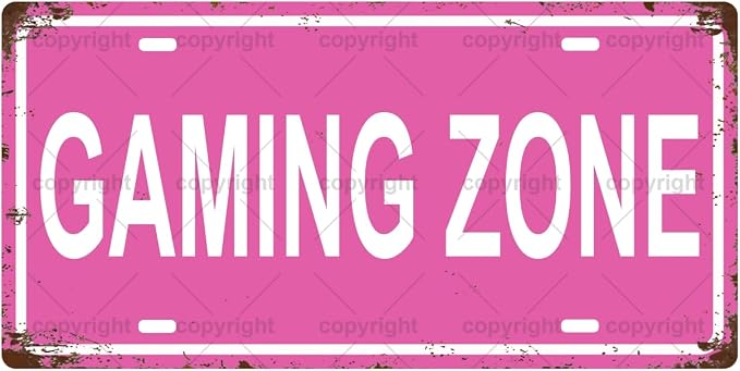 GAMING ZONE Space Vintage Metal Tin Sign, License Plate, Home Decor, Room Decor by Unknown