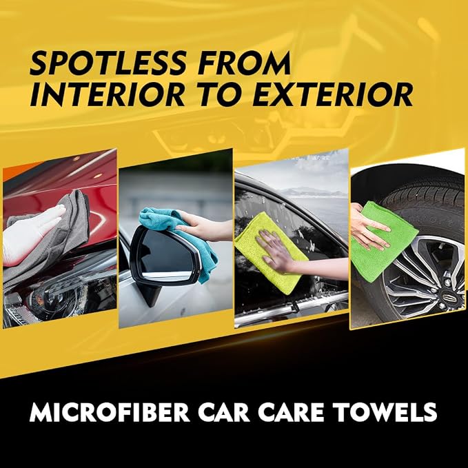HOMEXCEL Microfiber Cleaning Cloth 12 Pack, 12.5 x 12.5 Inch Microfiber Towels - Image 5