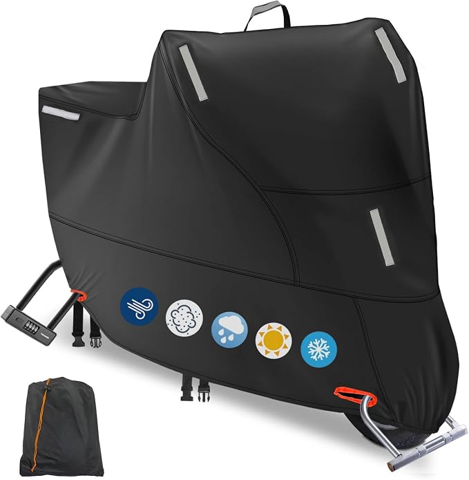 Motor Bike Cover Waterproof Outdoor, Motorbike Scooter Moped Cover Sun Rain by RELEDESA