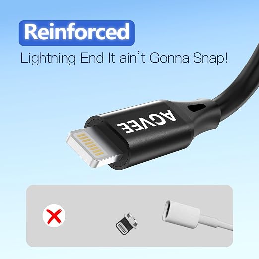 AGVEE 2 Pack 3ft Coiled Short USB to Lightning Charging Cable 3A Fast Charger - Image 6