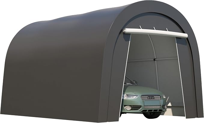 Kiss the Water Carport, Round Portable Garage, Steel Heavy Duty Carport by KisstheWaterPatioTool