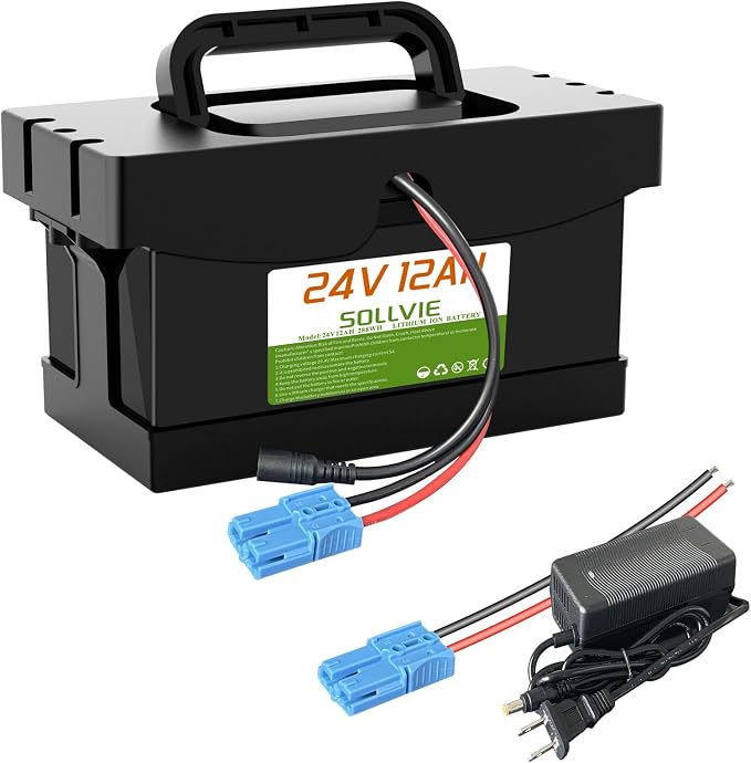 24V Battery Replacement for Ride On Cars, 12Ah/7Ah by SOLLVIE