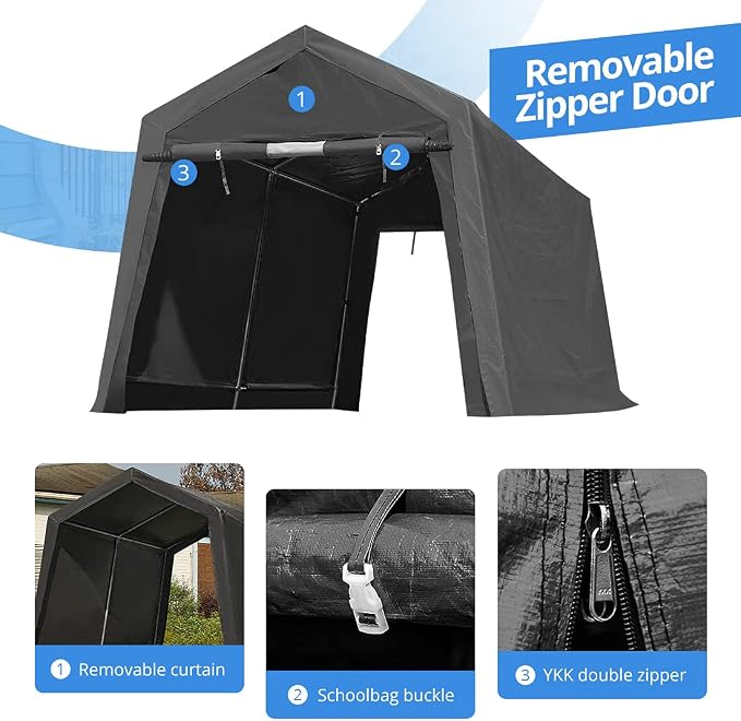 ADVANCE OUTDOOR 10X10 ft Heavy Duty Outdoor Patio Portable Canopy Storage - Image 2