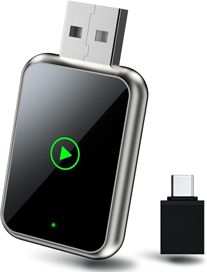 Wireless CarPlay Adapter for iPhone, Easily Upgrade Wired to Apple CarPlay by JAXUWIN