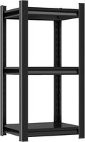 Metal Garage Shelving Unit, Heavy Duty 3-Tier Adjustable Storage Rack, Steel by Notmise