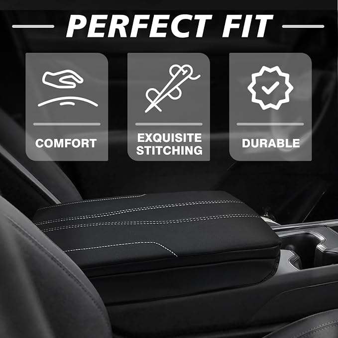 Muslogy Center Console Cover 1-Inch Extra Thick Armrest Pad Compatible - Image 5