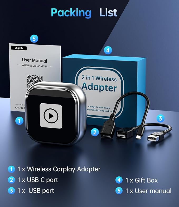 Wireless Carplay Adapter, 2025 Upgrade Mini USB Design - Image 9