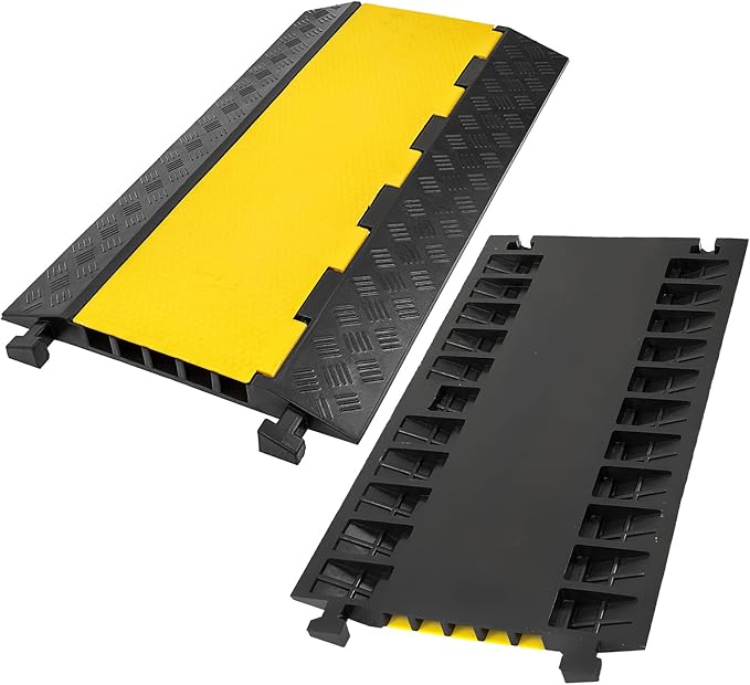CXRCY Cable Ramp 1 Pack of 5 Channel PVC Rubber Cable Protector, 18000lbs - Image 9