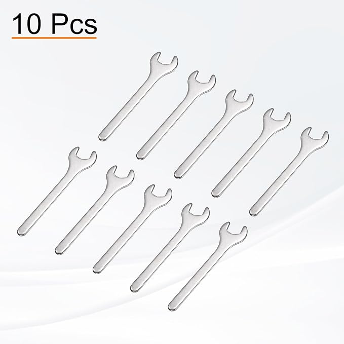 HARFINGTON 10pcs Small Wrench Open End Wrench 13x108x3mm Metric U-Shaped Single - Image 3