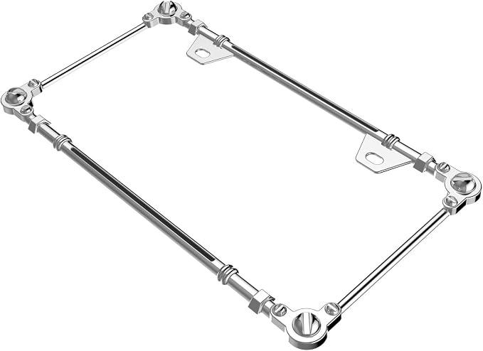 3D Chrome License Plate Frames, Pure Zinc Alloy Metal - Image 2