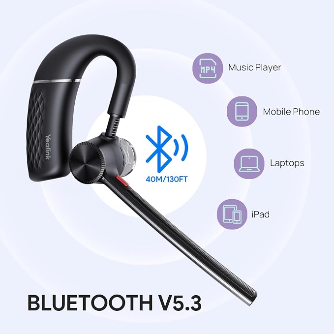 Yealink Single Ear Bluetooth Headsets BH71 Lite, Wireless Headset - Image 4