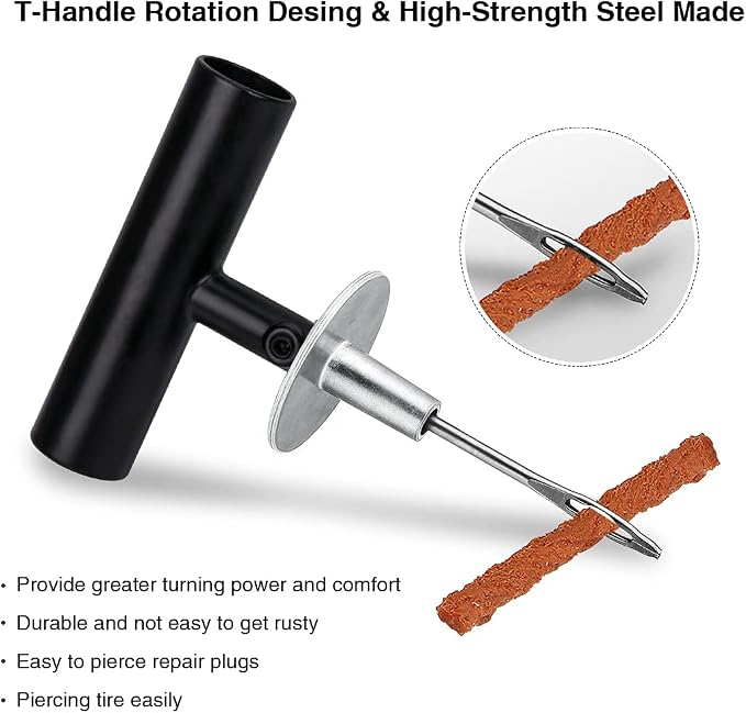 Tire Repair Kit, Universal Tire Patch kit to Fix Punctures and Plug Flats - Image 4